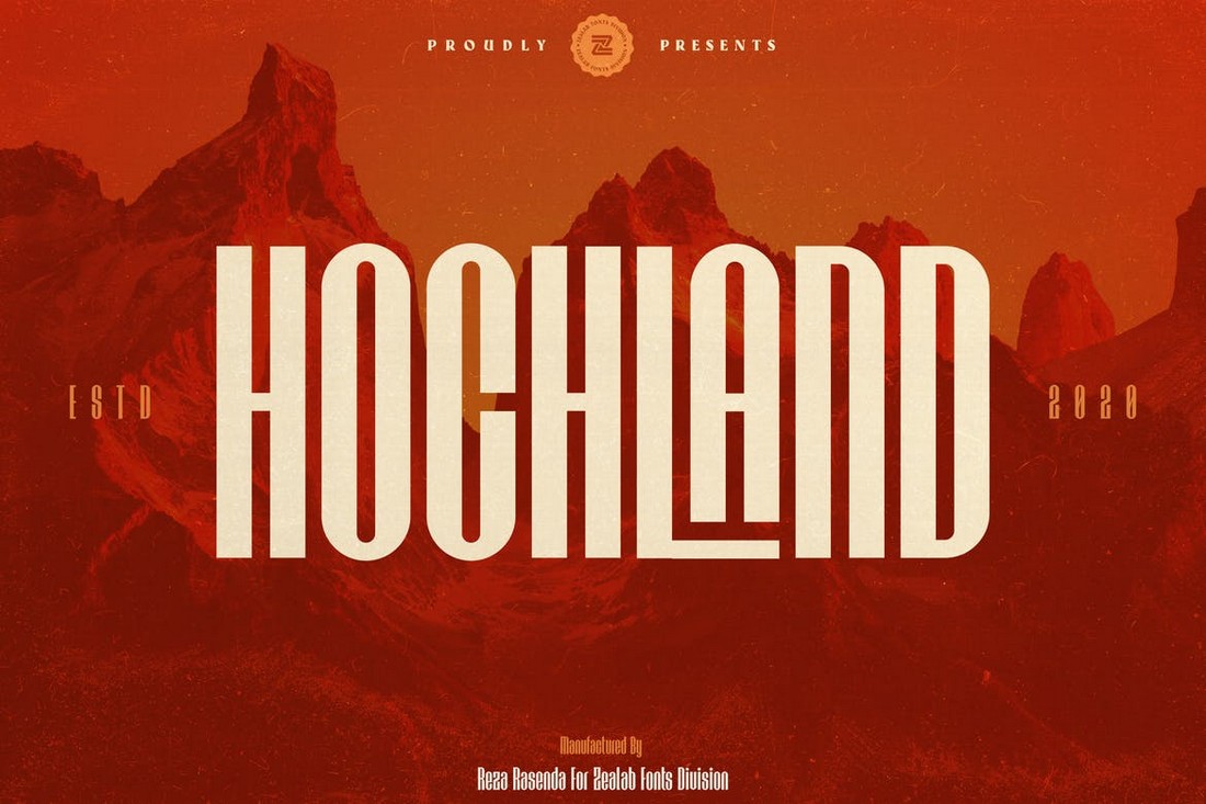 HOCHLAND - Bold Narrow Font