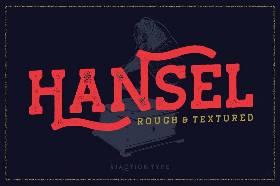 Hansel - Rough Distressed Font
