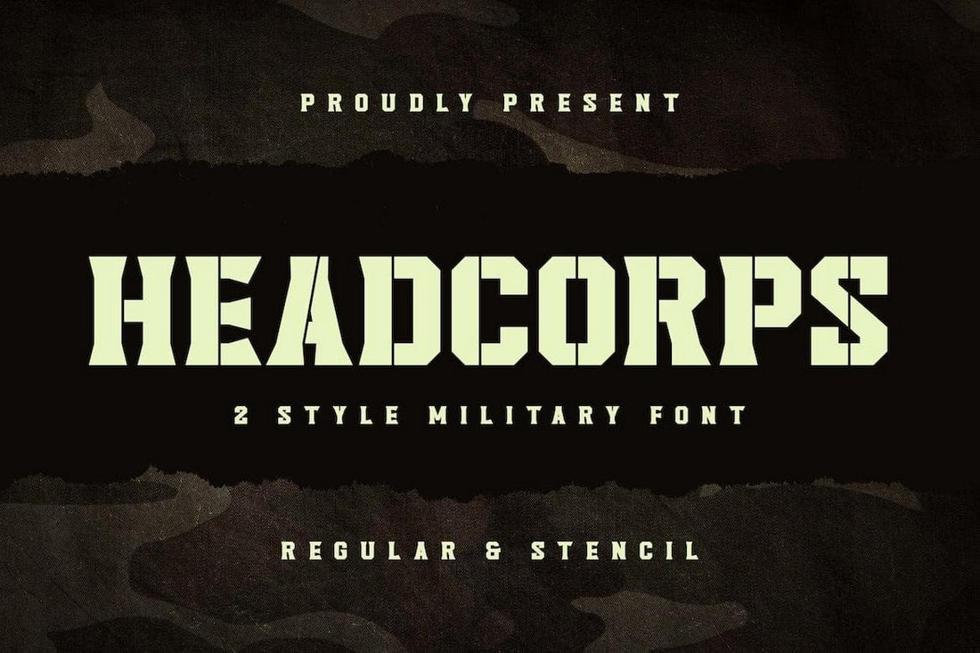 Headcorps - Stencil Military Font