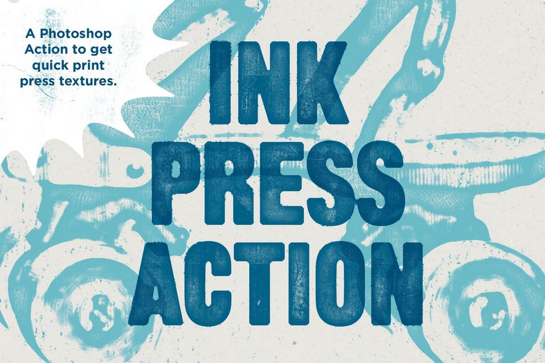 Ink Press Type - Vintage Photoshop Action