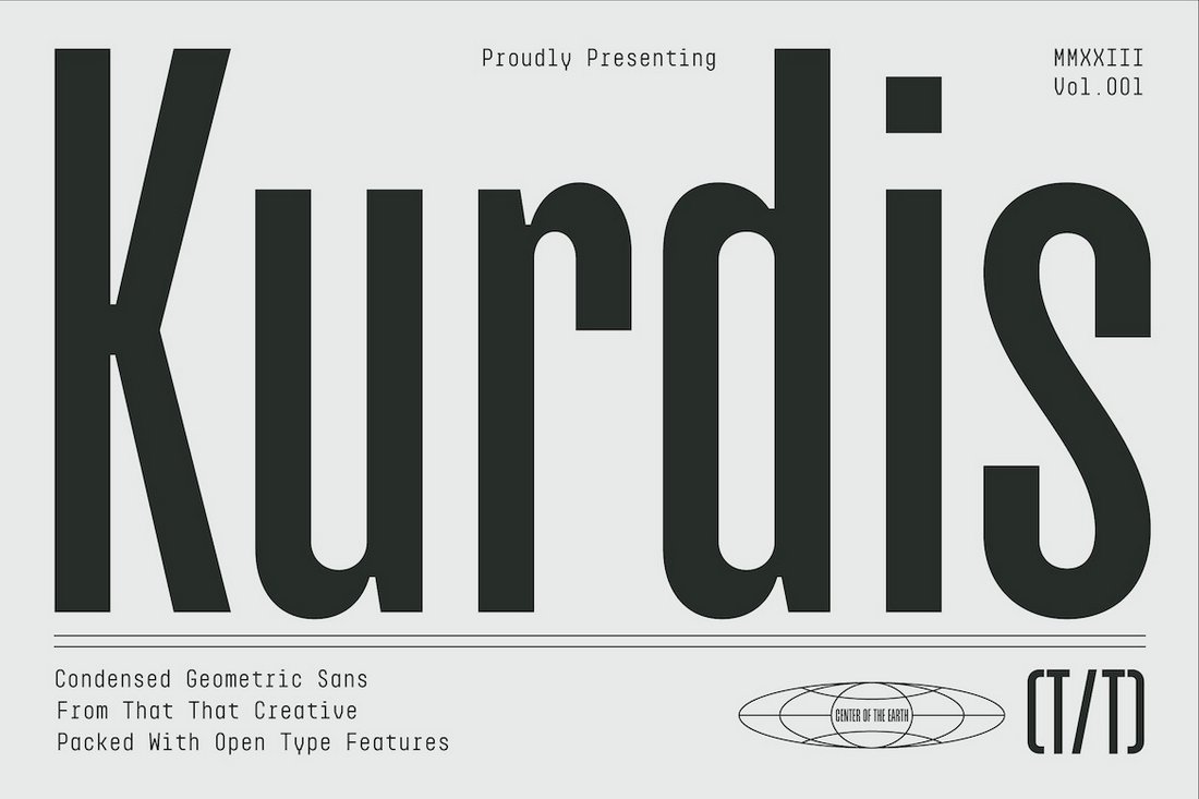 Kurdis - Condensed Logo Font