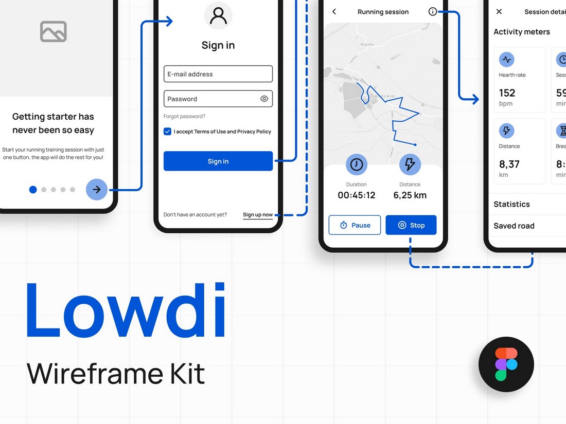 Lowdi - Free Mobile Wireframe Kit for Figma