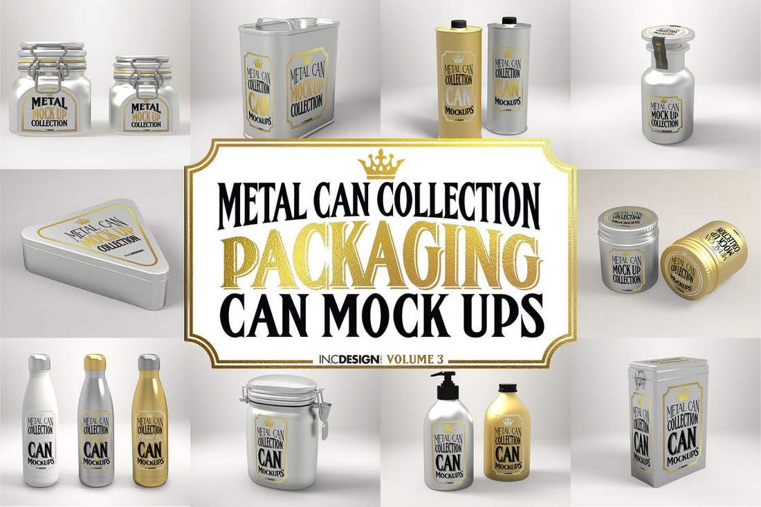 Metal Can Mockup Collection