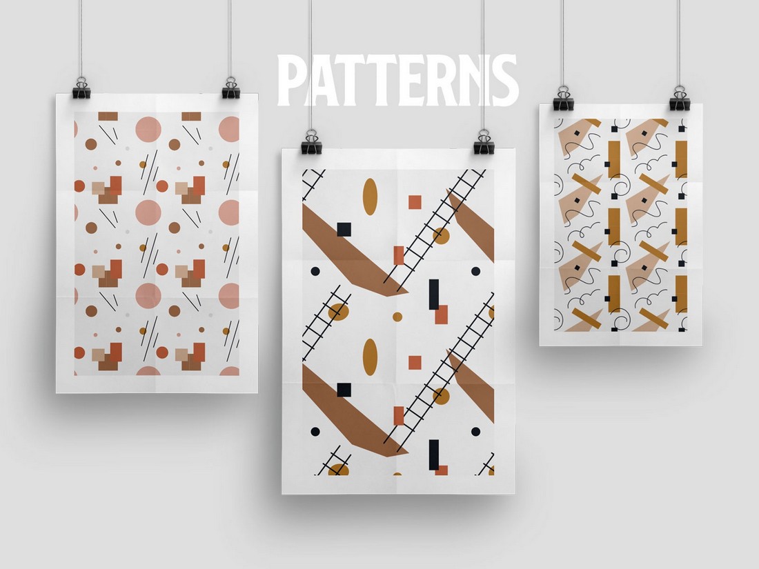 Modernist - Free Abstract Vector & Pattern Set
