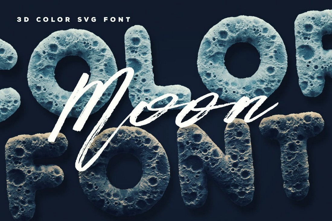 Moon - 3D SVG Color Font