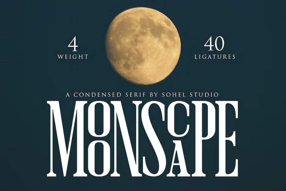 Moonscape - Unique Condensed Font