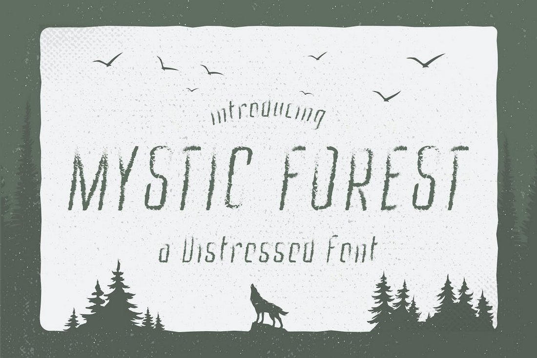 Mystic Forest - Minimal Distressed Font