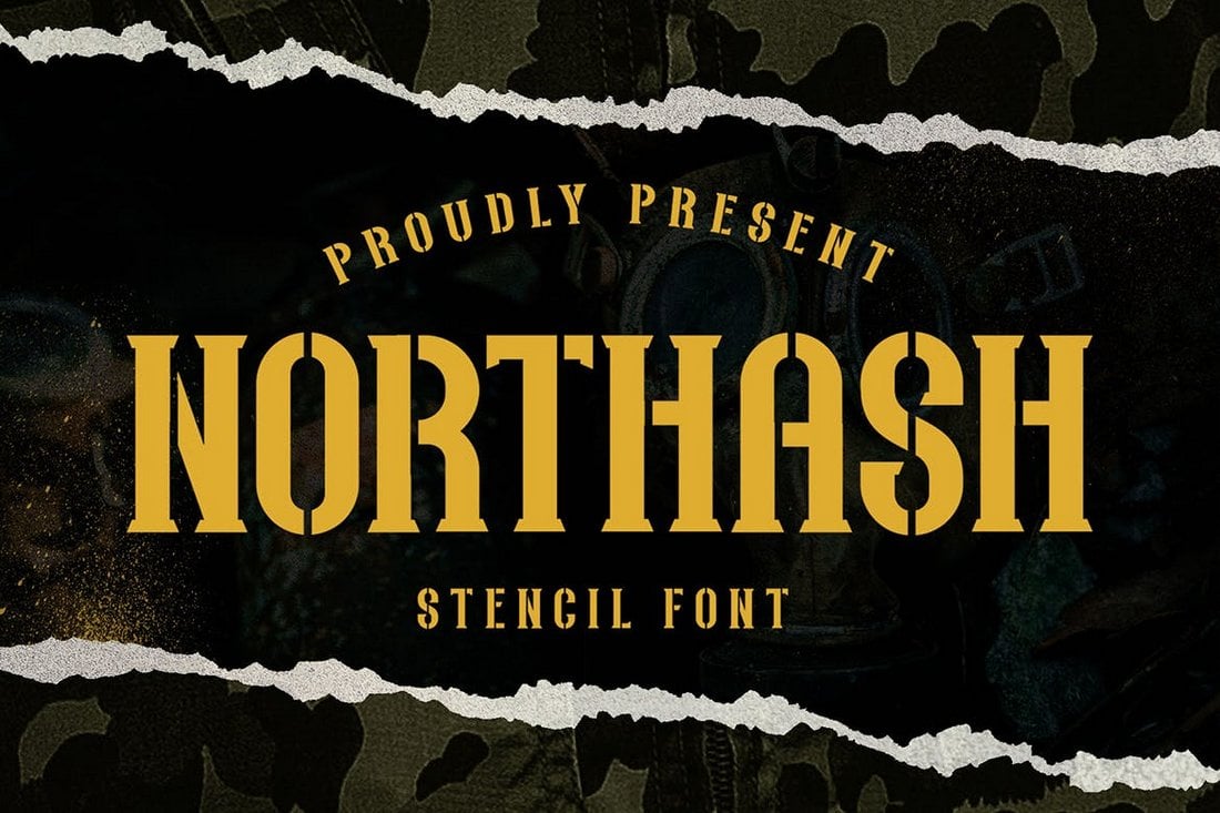 Northas - Vintage Stencil Army Font