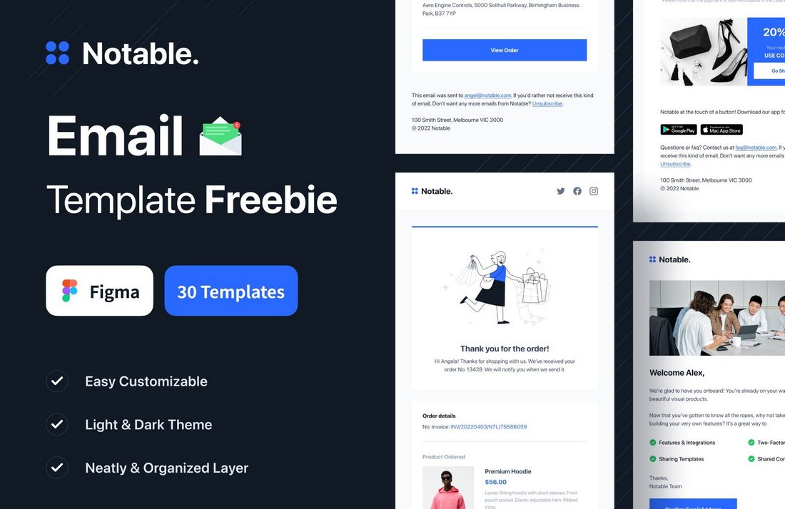 Notable - Free Email Design Template for Figma