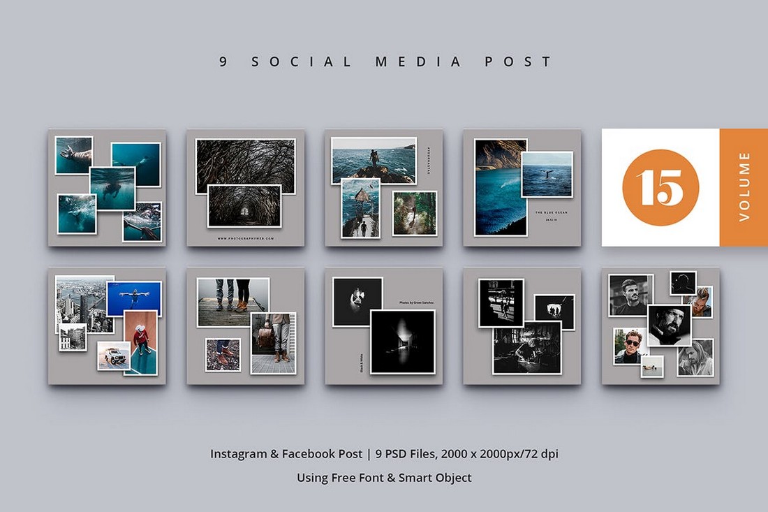 Photo Collage Social Media Post Templates
