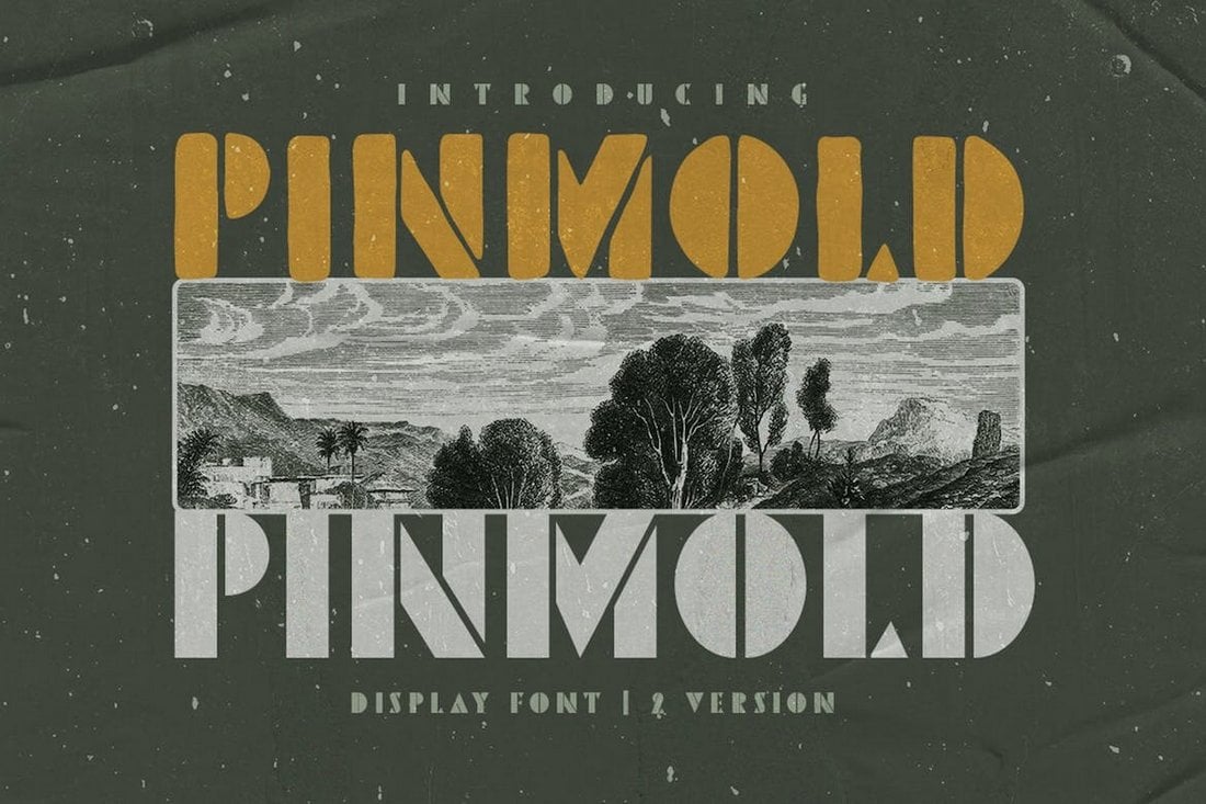 Pinmold - Modern Stencil Font