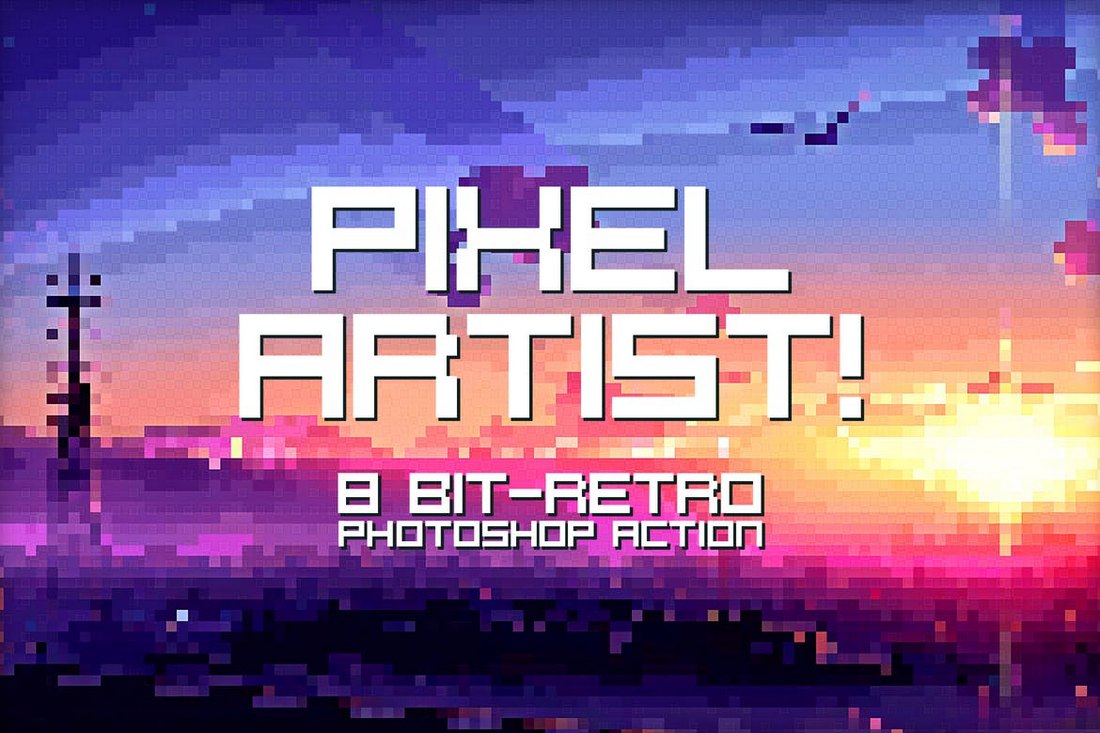 Pixel Artist - 8-Bit Retro Photoshop Action