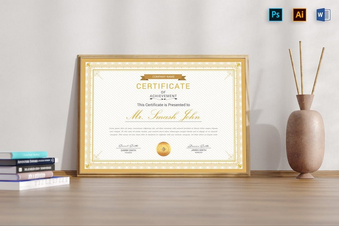 Professional Word Certificate Template