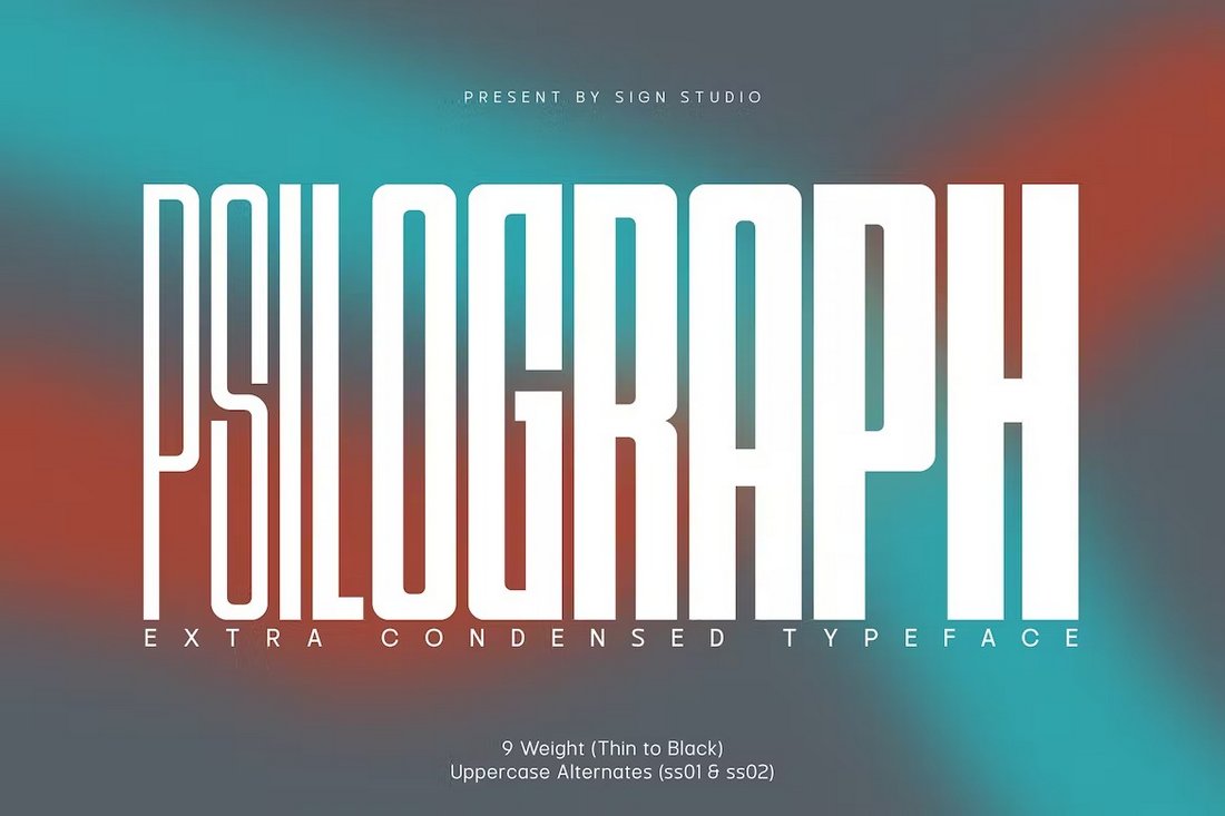 Psilograph - Extra Condensed Font Family