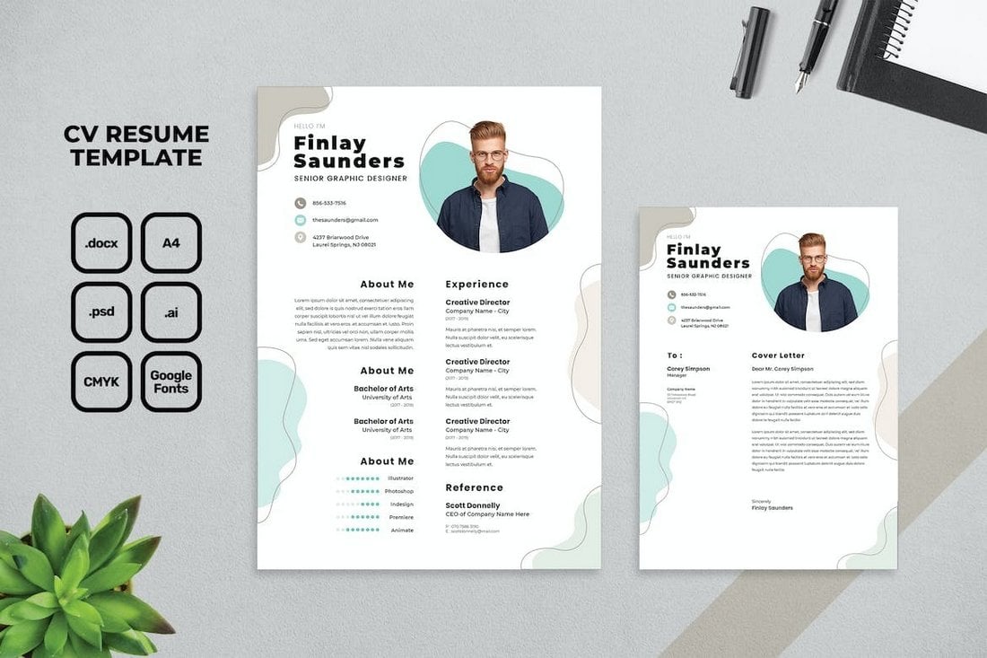 Simple Photoshop Resume & Cover Letter