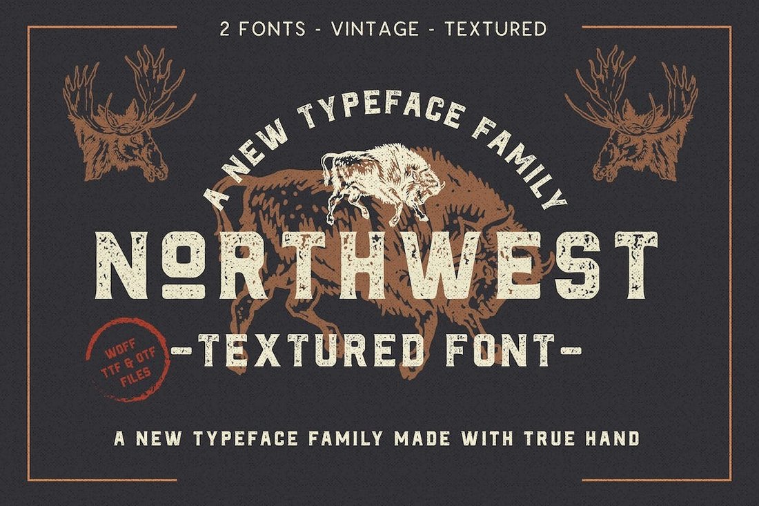 The Northwest - Distressed Vintage Type Family