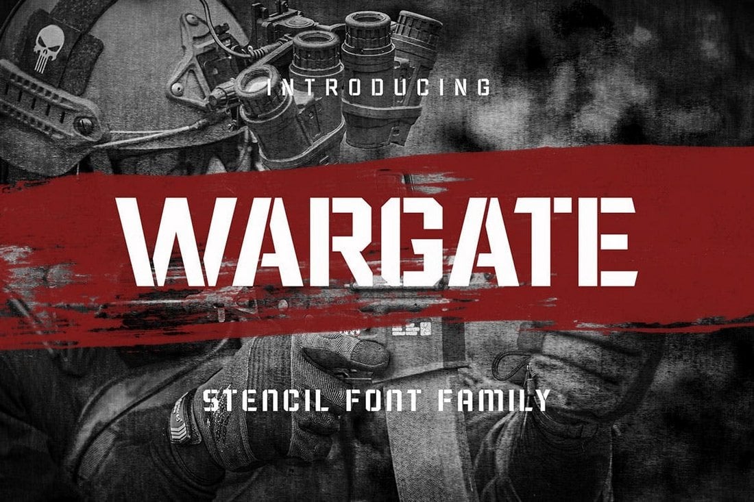 Wargate - Stencil Font Family