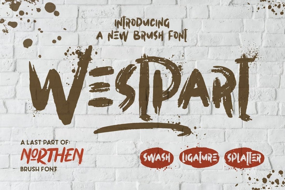 Westpart - Distressed Brush Font