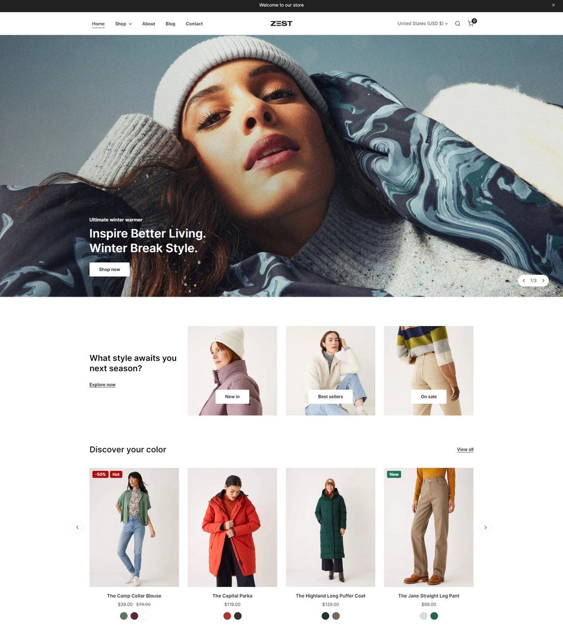 Zest - Simple Shopify Fashion Theme
